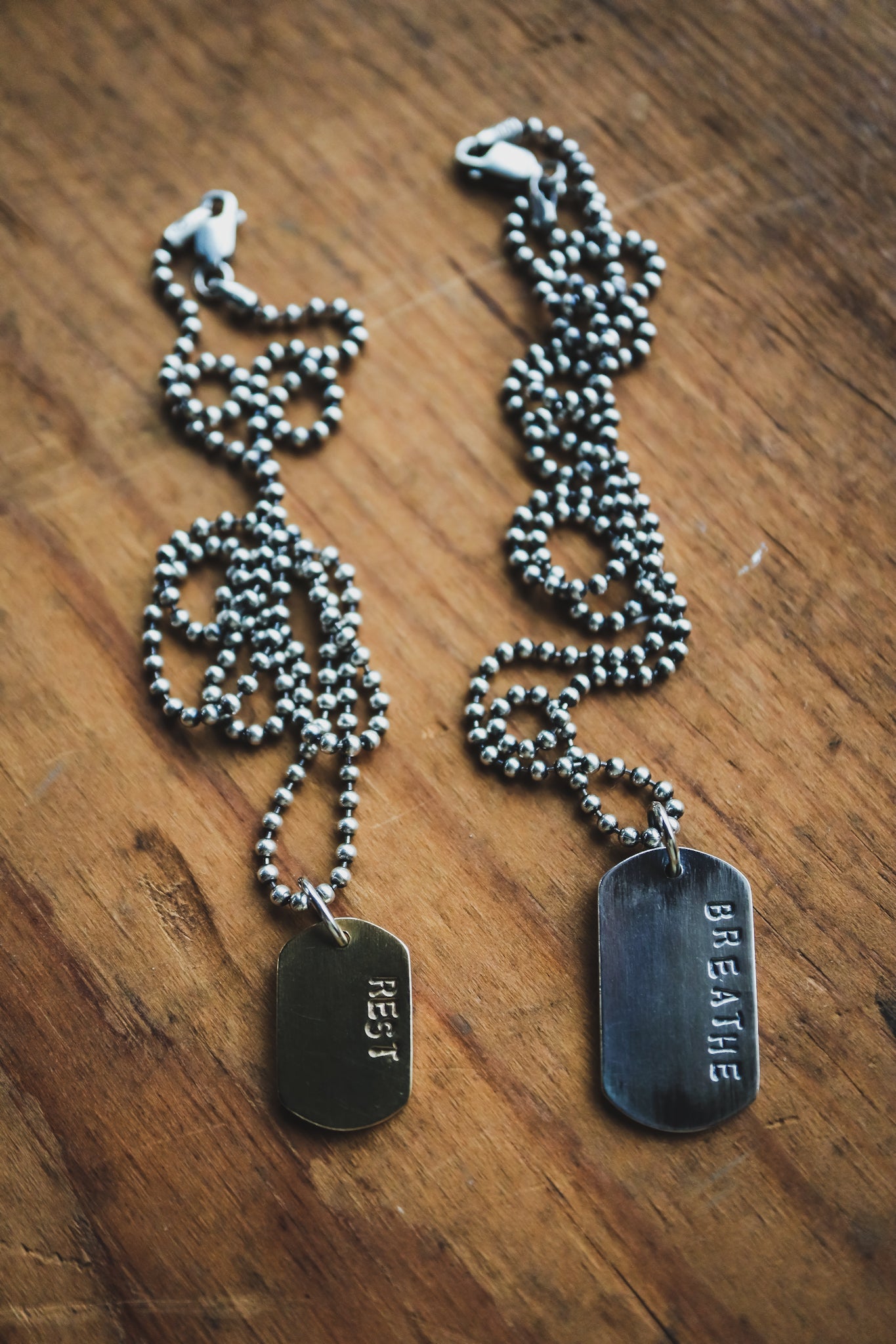 the Words Matter Dog Tag Necklace