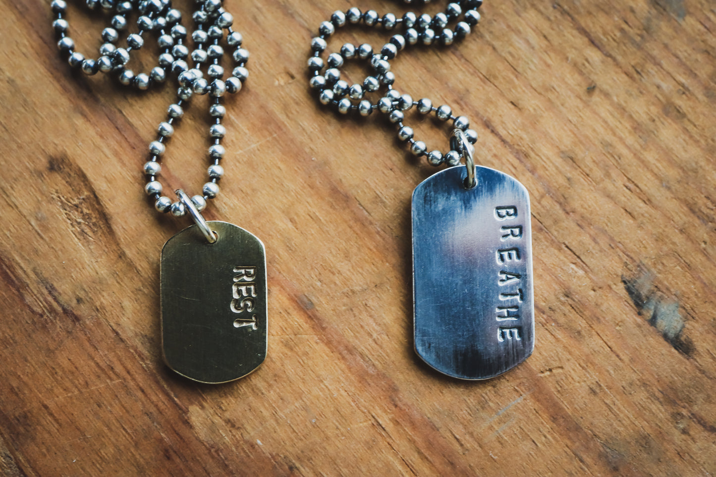 the Words Matter Dog Tag Necklace